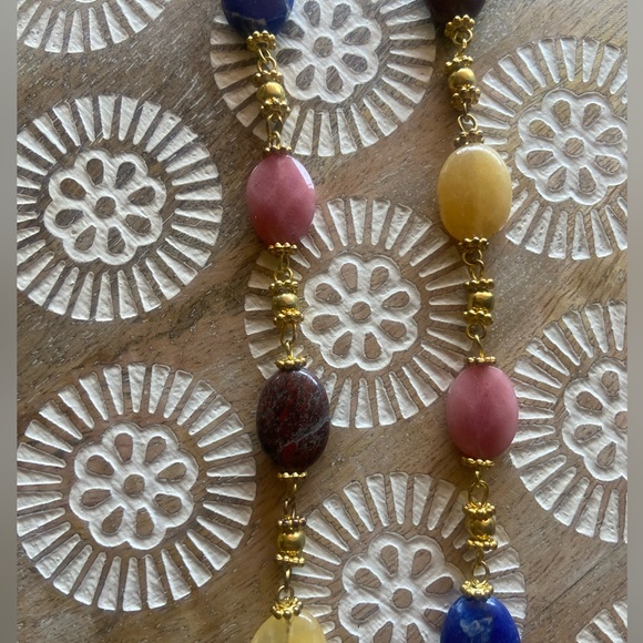 Lapis Luzili stone necklace set - Picture 5 of 8